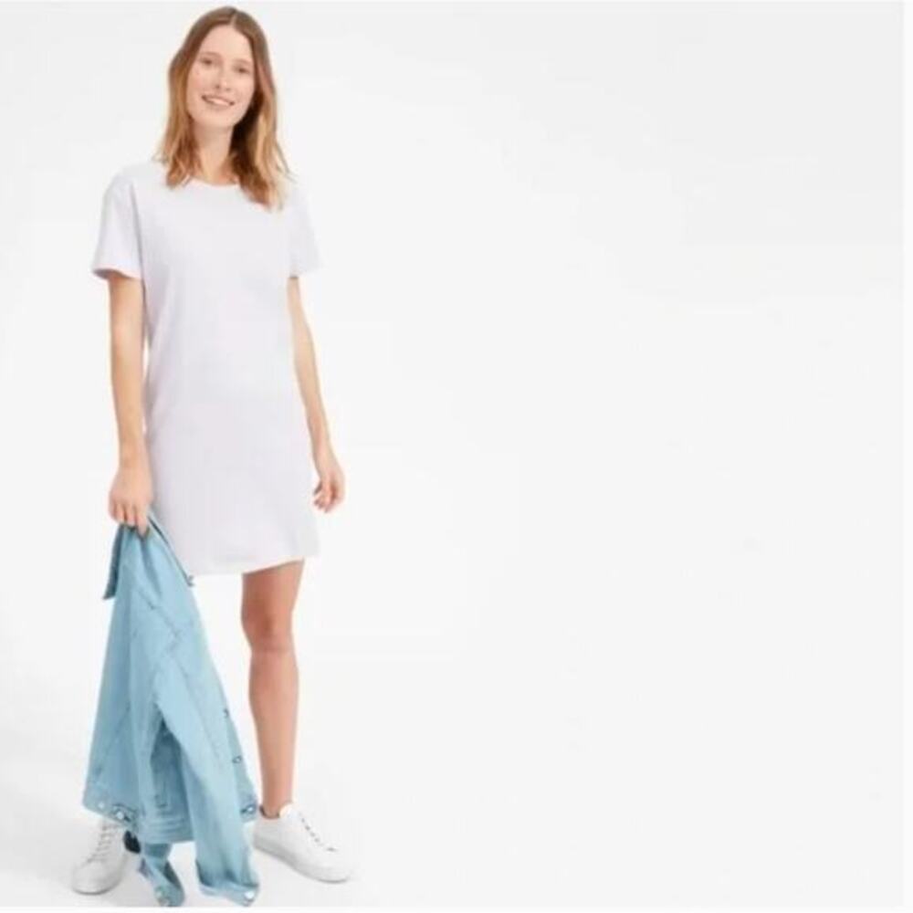Everlane Cotton Box-Cut Tee Dress Lavender‎